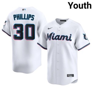MLB MIA White Youth Tyler Phillips #30 Jersey 984989-174