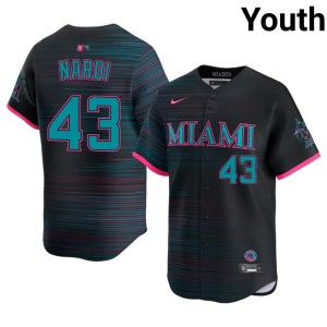 Popular #43 Miami City Connect Black Youth Andrew Nardi Jersey 116171-688